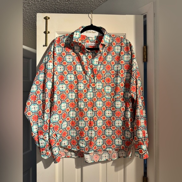 NEW Le Sarte Pettegole Womens Blouse Pattern Colorful Size IT 44 US NWOT - Picture 1 of 7
